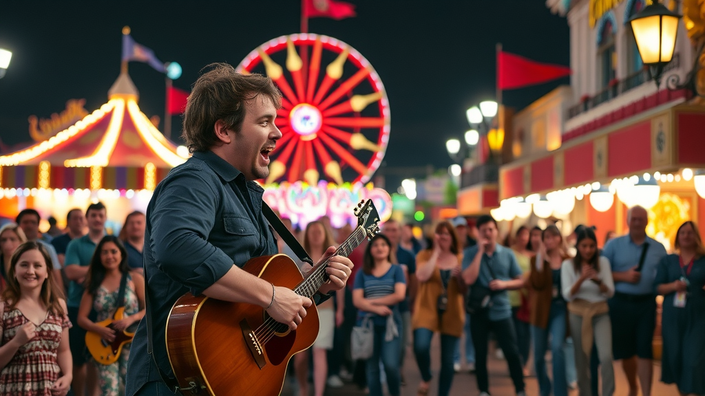 Dynamic street performers at Disney Boardwalk Nightlife 2025