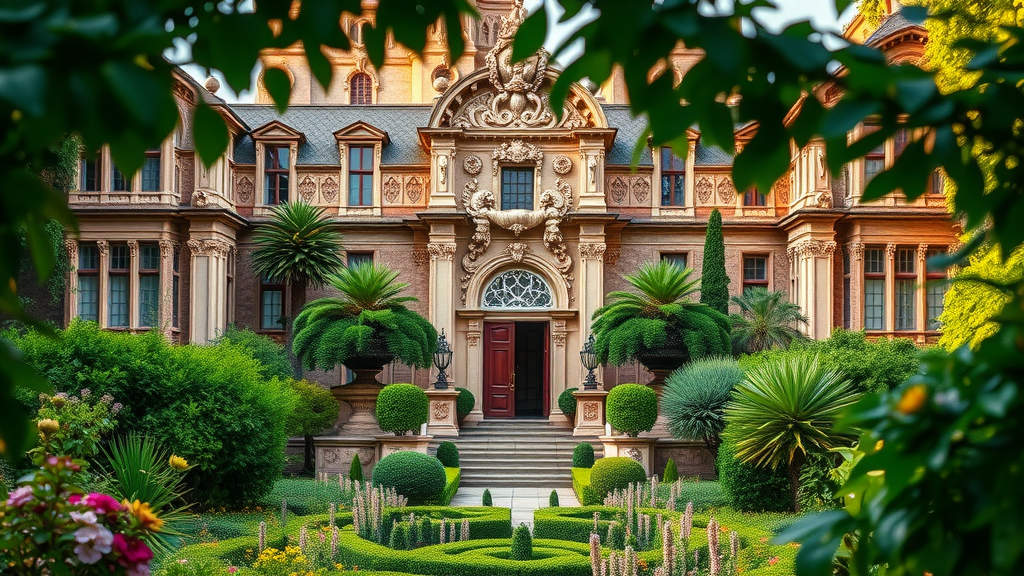Vizcaya Museum and Gardens' ornate features, framed by lush greenery.