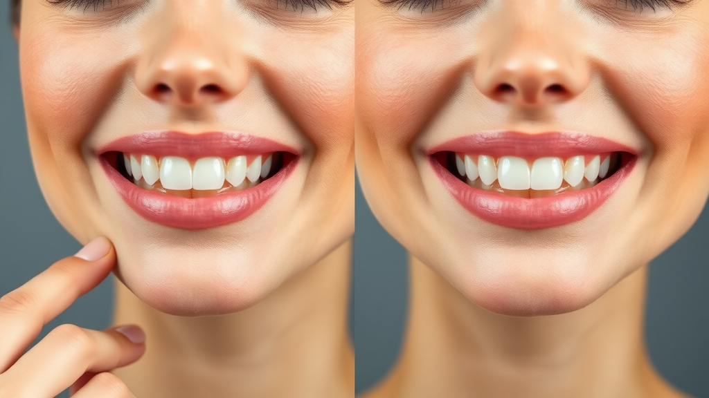 side by side comparison of teeth whitening treatments