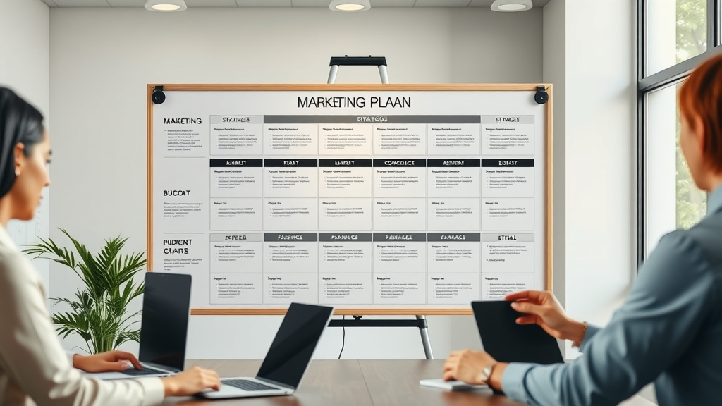 organized marketing plan board