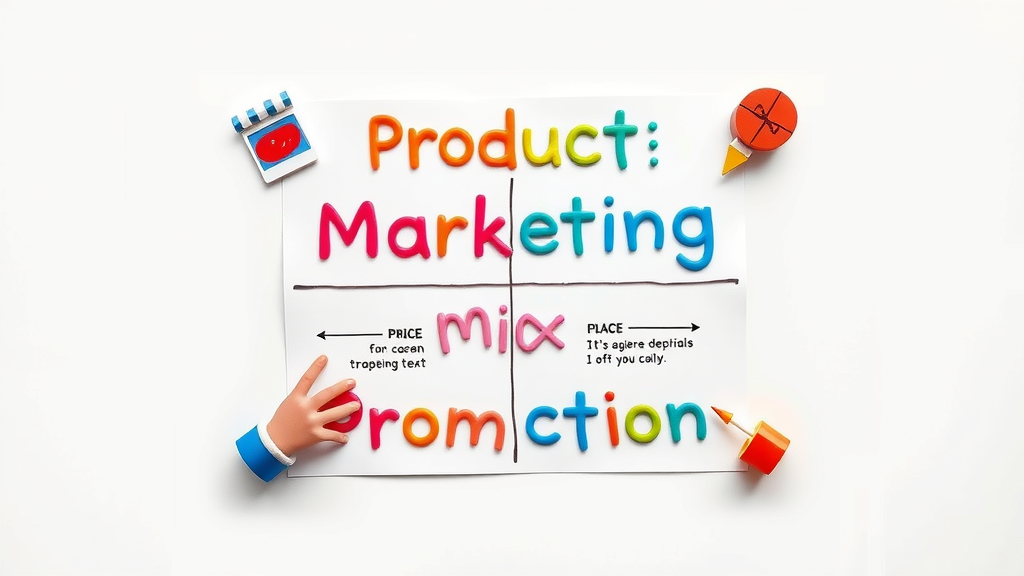 colorful marketing mix chart