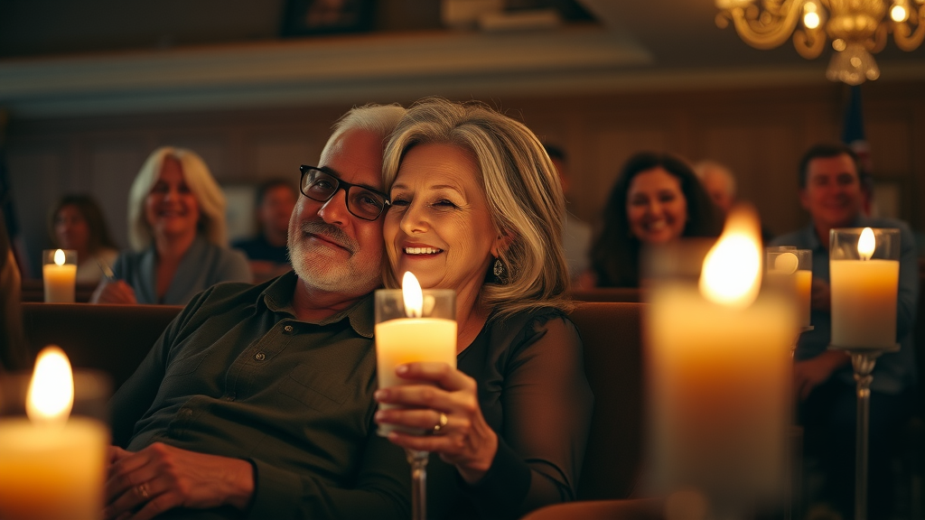 Happy guests basking in candlelight at Fleetwood Mac Candlelight concert Tampa