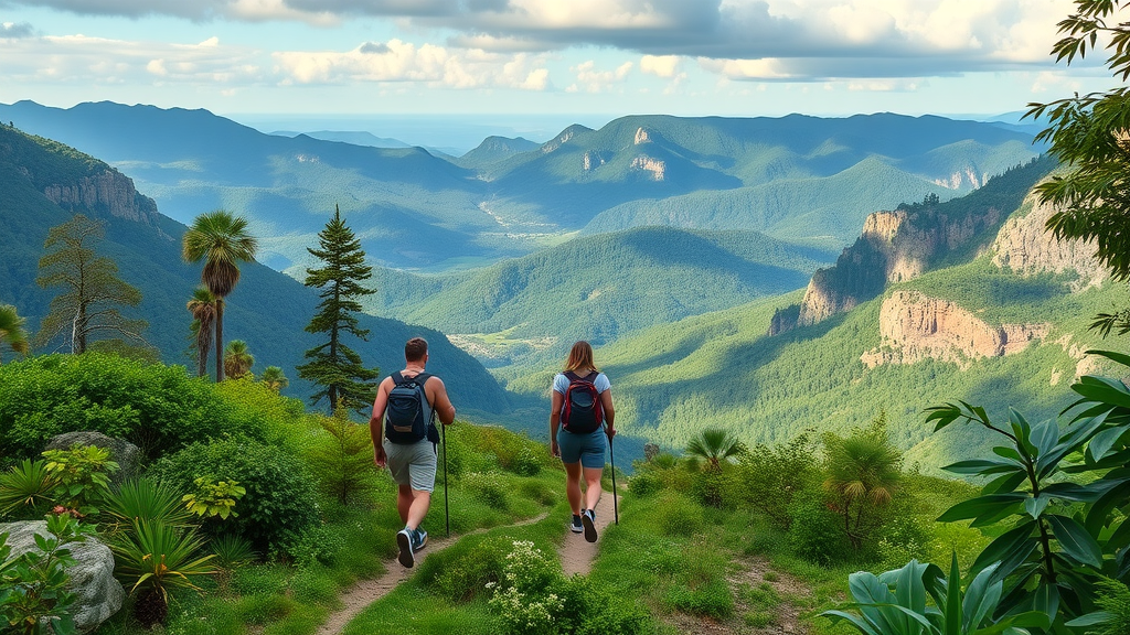 lush national park landscape, hiking through scenic trails, top 10 places to visit in 2025