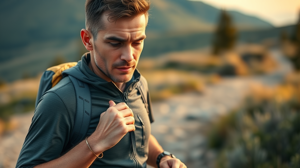 beginner runner preparing essential running gear for first run on scenic trail