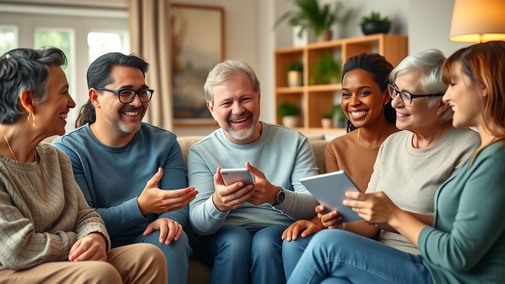 diverse group discussing health tips for overall wellness