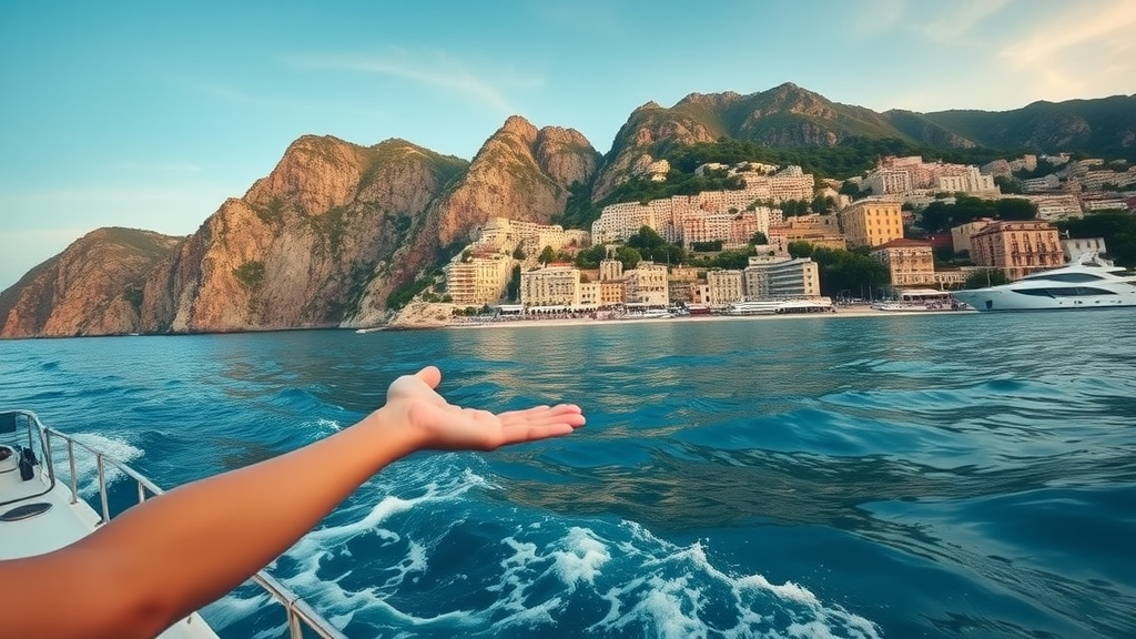 breathtaking Amalfi Coast seascape, sailing in crystal-clear waters, top 10 places to visit in 2025