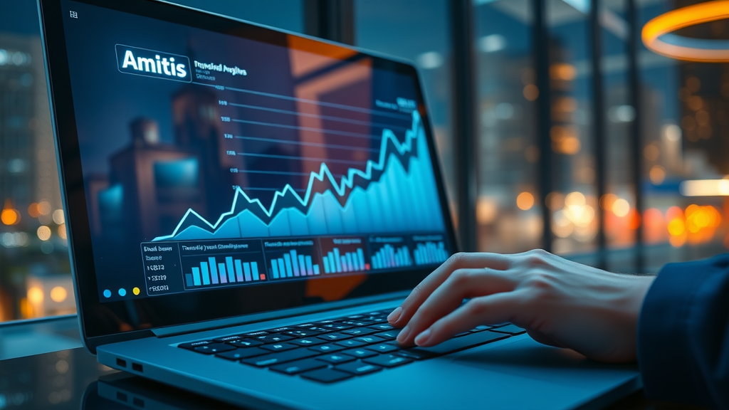 Closeup of SEO marketing services analytics showing rapid online growth