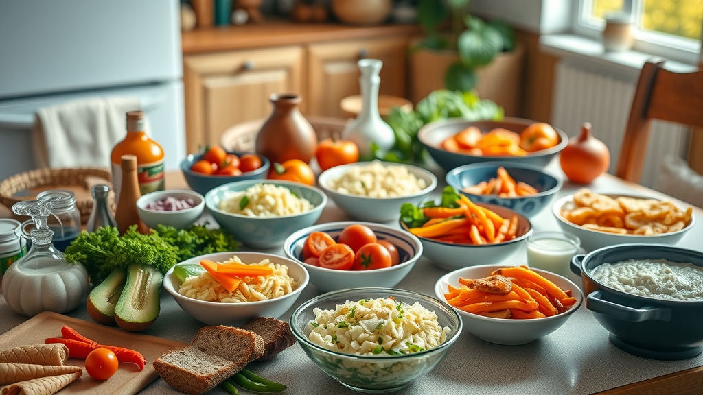 colorful meal planner keto diet food kitchen polaroid