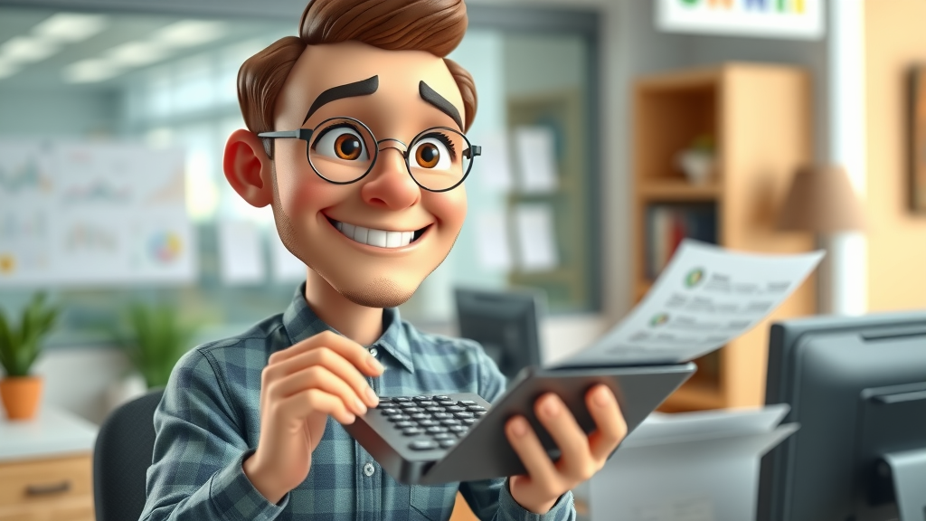 smiling person evaluating costs of teeth whitening miami with calculator