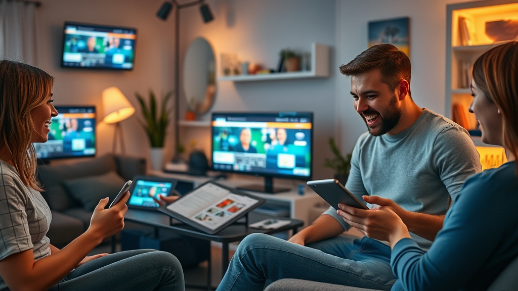 people interacting with advanced web applications on diverse devices, exemplifying the impact of web development