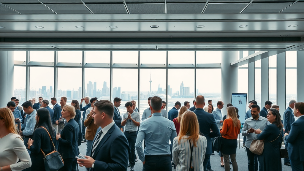 Ejecutivos en evento clave de Stanton Salazar Plc para la industria de viajes