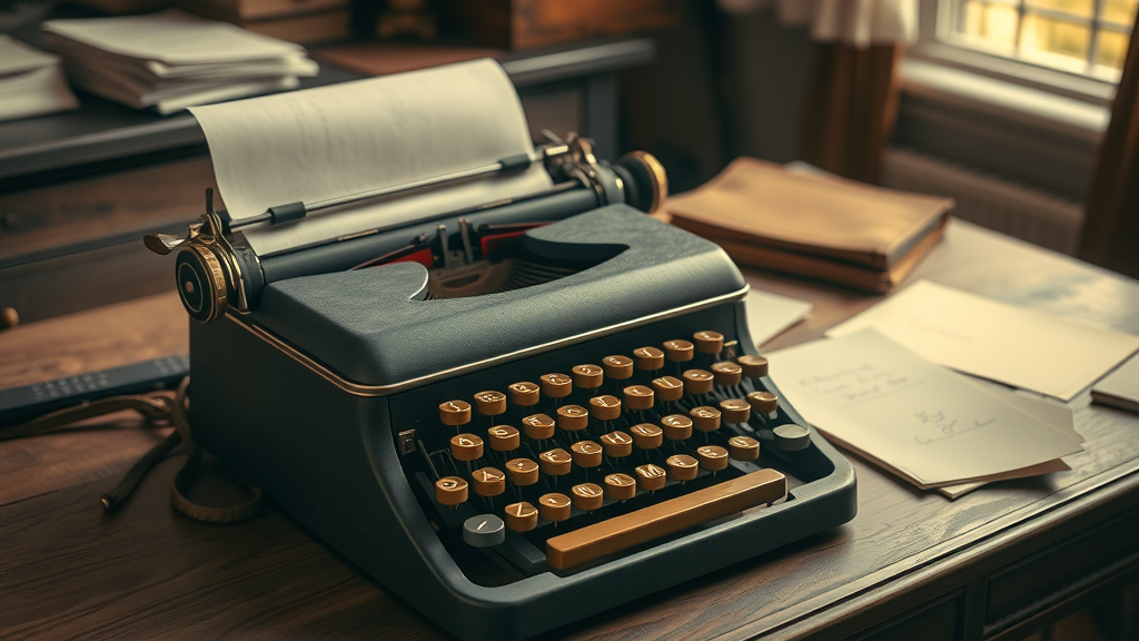 vintage typewriter representing the evolution of blogging