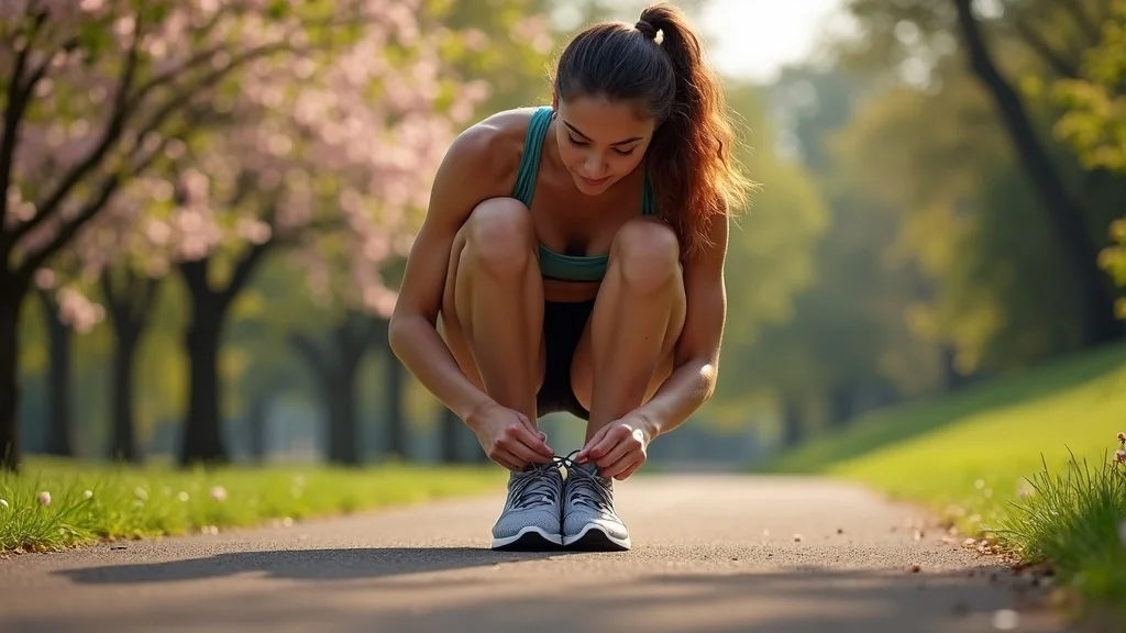 Motivated person preparing for exercise with fresh start after break