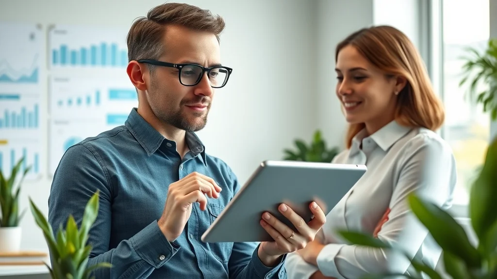 Expert SEO consultant in Edmonton explaining ROI growth to satisfied client after advanced search engine optimization