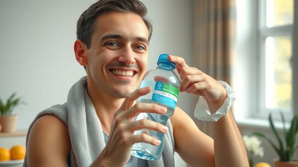 Person drinking electrolyte water after a workout to prevent keto flu side effects on the keto diet